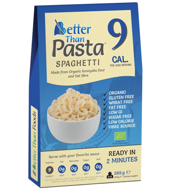 BETTER THAN FOODS Makaron Konjac Spaghetti bezglutenowy BIO 385g