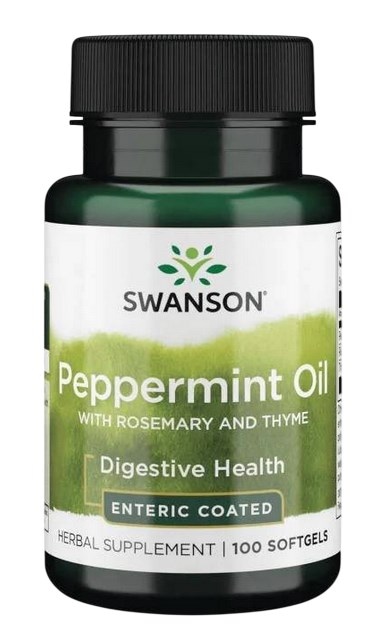 SWANSON Peppermint Oil with rosemery and thyme 100 sgels. - olejek z mięty pieprzowej, rozmarynu i tymianku