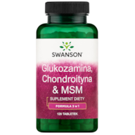 SWANSON Glucosamine, Chondroitin, MSM 120tabl.