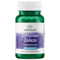 SWANSON Cytrynian Żelaza 25mg, 60 kaps.