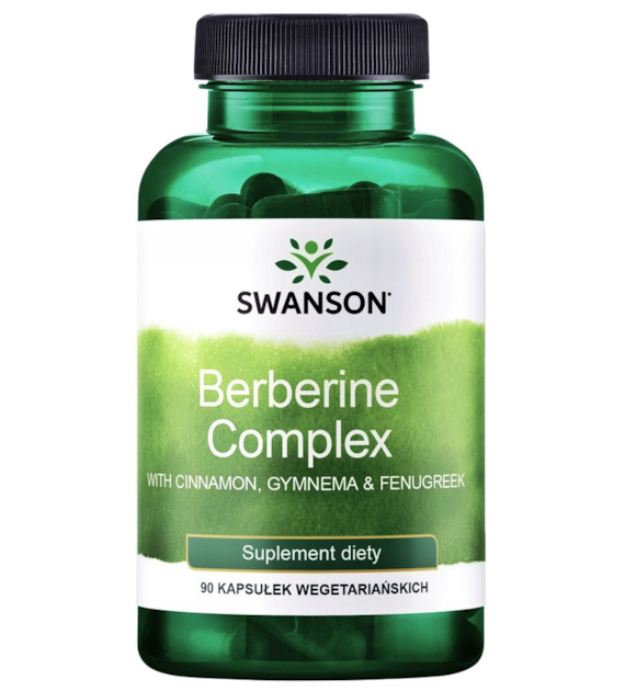 SWANSON Berberine Complex with Cinnamon, Gymnema, Fenugreek 90kaps. - Berberyna kompleks