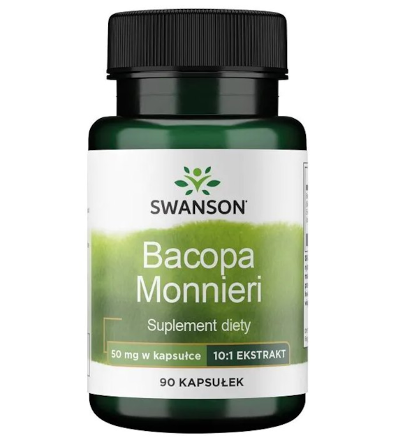 SWANSON Bacopa Monniera 10:1 extract 90kaps. - Brahmi