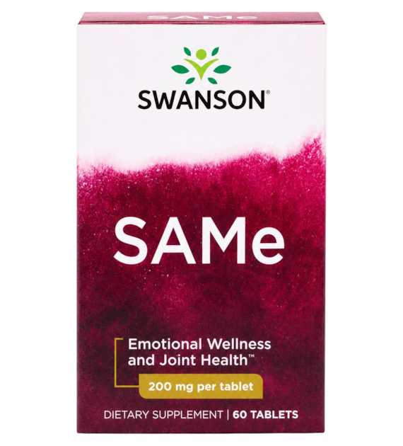SWANSON SAMe 200mg, 60 tabl. - S-adenozylo L-metionina