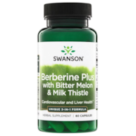 SWANSON Berberine Plus with Bitter Melon + Milk Thistle 60 kaps. - berberyna z gorzkim melonem i ostropestem