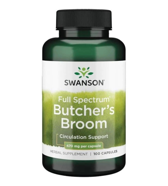 SWANSON Butcher's broom 470mg, 100kap. - Ruszczyk kolczasty