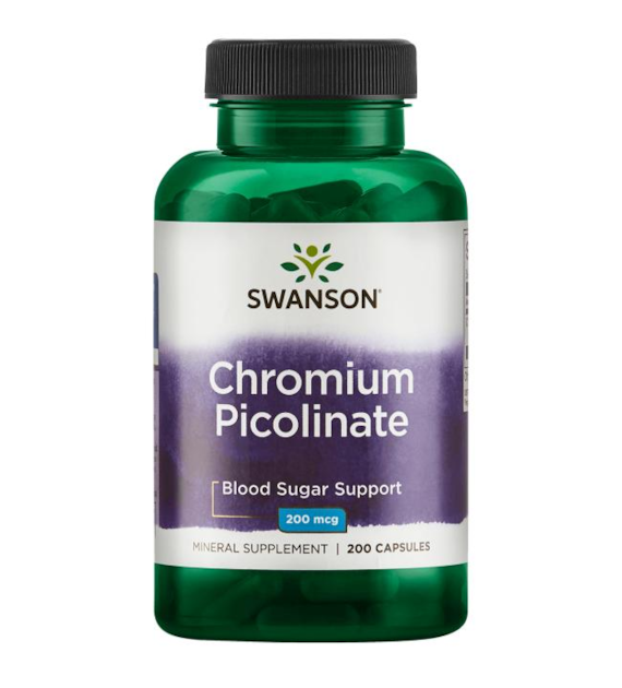 SWANSON Chrom pikolinian 200mcg, 200kaps.