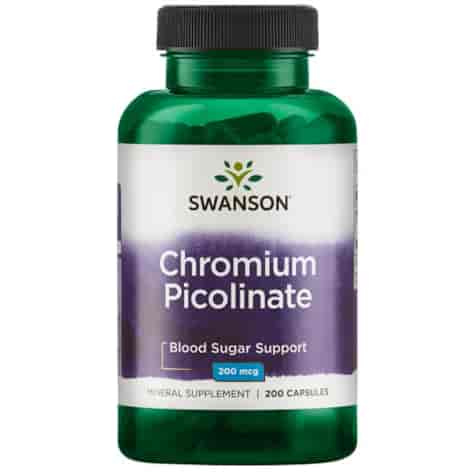 SWANSON Chrom pikolinian 200mcg, 200kaps.