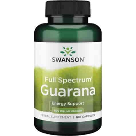 SWANSON Guarana 500mg 100kaps.