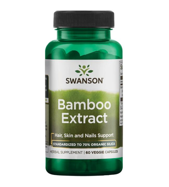SWANSON Bamboo ekstrakt 300mg, 60kaps. (210mg krzemionki) - Bambus