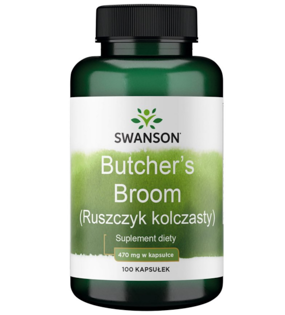 SWANSON Butcher's broom 470mg, 100kap. - Ruszczyk kolczasty