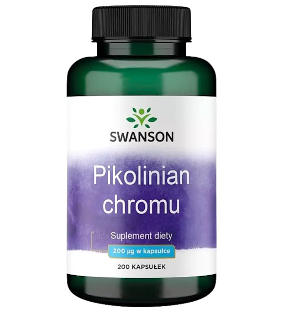 SWANSON Chrom pikolinian 200mcg, 200kaps.