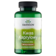SWANSON Caprylic Acid 600mg, 60sgels. - kwas kaprylowy