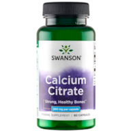 SWANSON Calcium Citrate 200mg, 60 kaps. - cytrynian wapnia