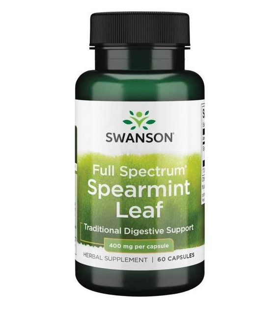 SWANSON Spearmint leaf 400mg, 60 kaps. - mięta liść