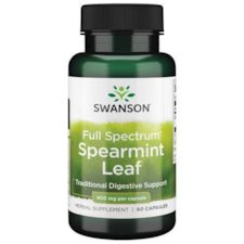 SWANSON Spearmint leaf 400mg, 60 kaps. - mięta liść