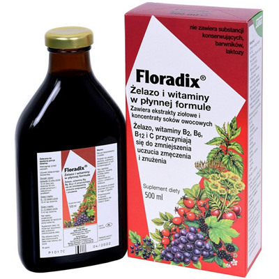 FLORADIX Żelazo i witaminy w płynnej formule 500ml