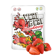 VERI BERI Żelki paski truskawkowe bez dodatku cukru bezglutenowe 50g
