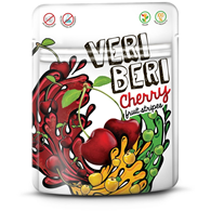 VERI BERI Żelki paski wiśniowe bez dodatku cukru bezglutenowe 50g