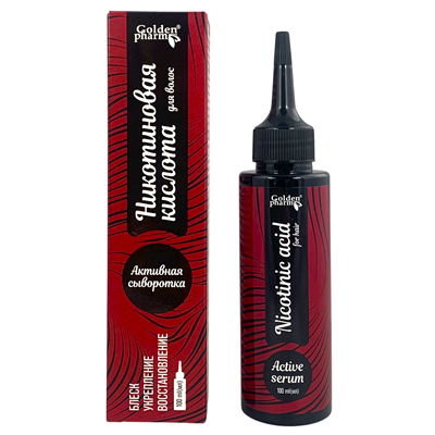 GOLDEN PHARM Serum aktywne do włosów kwas nikotynowy stymulator wzrostu 100ml
