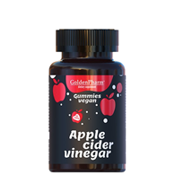 GOLDEN PHARM Ocet jabłkowy żelki wegańskie 500mg, 60 szt.