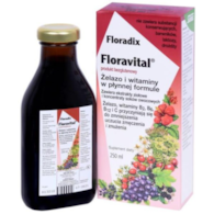FLORADIX Floravital produkt bezglutenowy żelazo i witaminy płyn 250ml