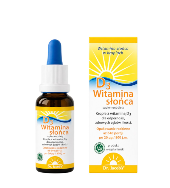 DR. JACOB'S Witamina słońca D3 w kroplach 20ml