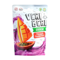 VERI BERI Żelki paski mango i marakuja bez dodatku cukru bezglutenowe 50g