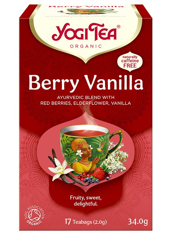 YOGI TEA Herbatka Berry Vanilla - czerwone owoce z wanilią BIO 17*2g