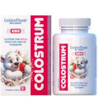GOLDEN PHARM Colostrum kids 40% IgG truskawkowe 60 tabletek do ssania