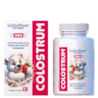 GOLDEN PHARM Colostrum kids 40% IgG truskawkowe 60 tabletek do ssania