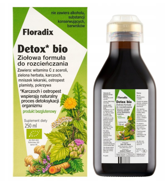 FLORADIX Detox BIO ziołowa formuła do rozcieńczania 250ml
