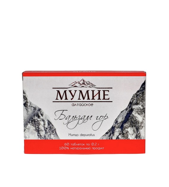 Balsam Gór mumio oczyszczone shilajit ałtajskie 200mg x 60 tabletek