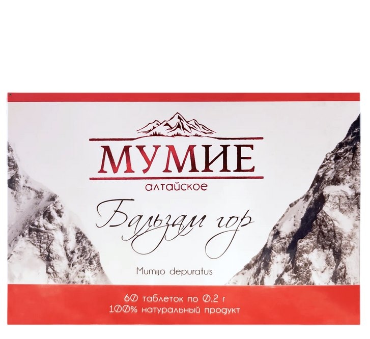 Balsam Gór mumio oczyszczone shilajit ałtajskie 200mg x 60 tabletek