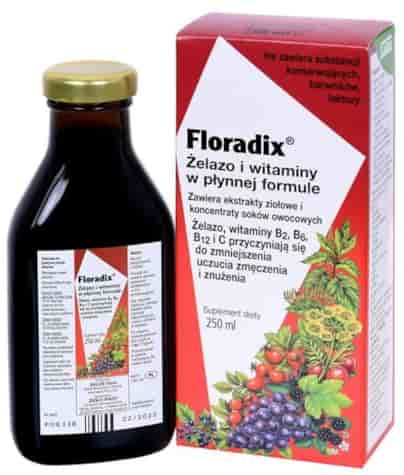 FLORADIX Żelazo i witaminy w płynnej formule 250ml