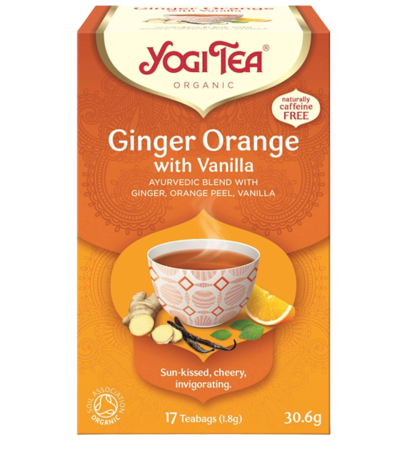 YOGI TEA Herbatka Ginger Orange with Vanilla - imbirowo-pomarańczowa z wanilią BIO 17*1,8g