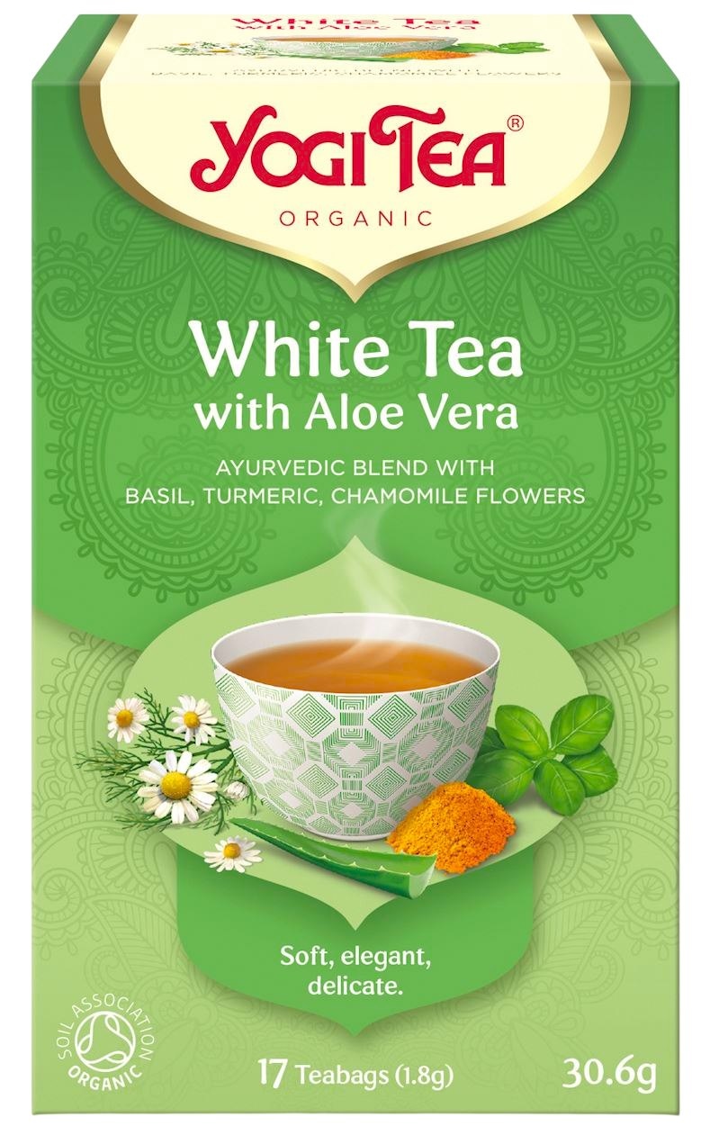 YOGI TEA Herbata White Tea with Aloe Vera - biała z aloesem BIO 17*1,8g