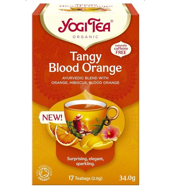 YOGI TEA Herbatka Tangy Blood Orange - orzeźwiająca czerwona pomarańcza BIO 17*2g
