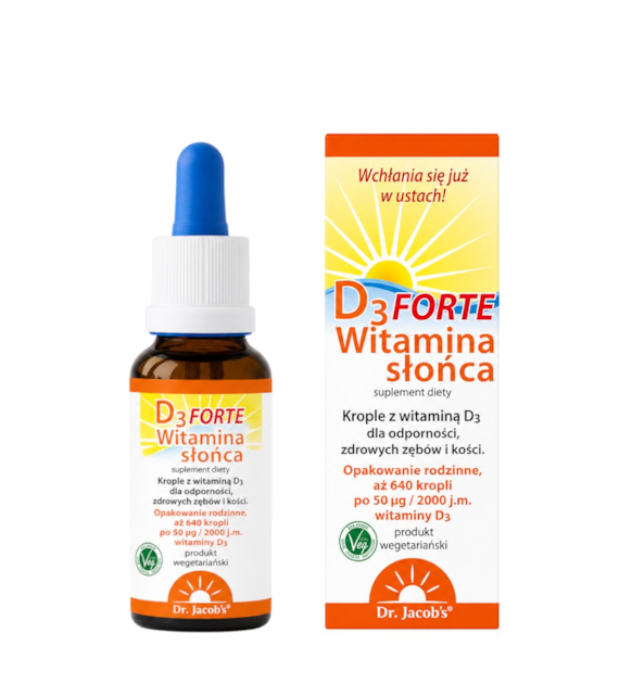 DR. JACOB'S Witamina słońca D3 FORTE w kroplach 20ml