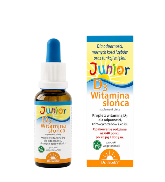 DR. JACOB'S Witamina słońca D3 Junior w kroplach 20ml