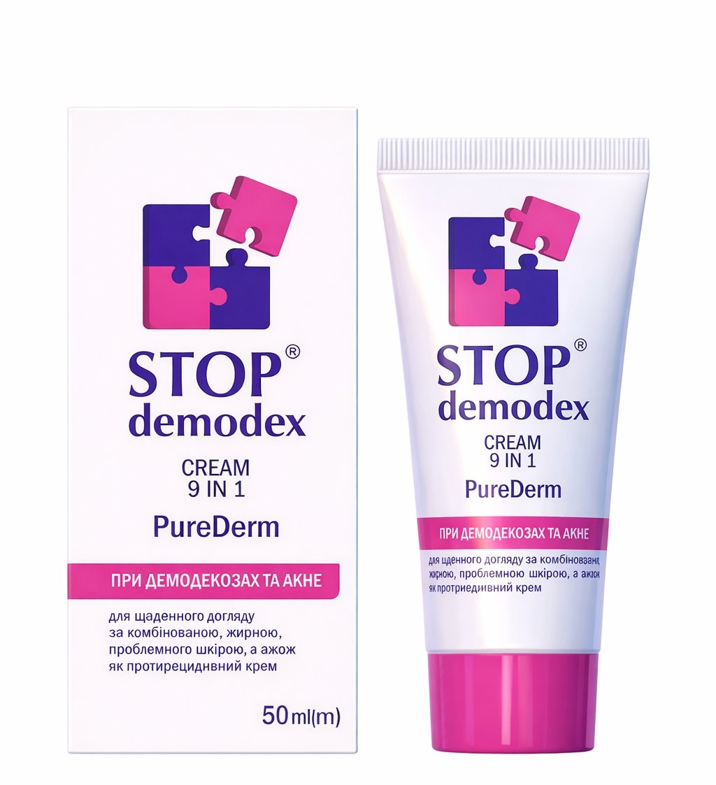 STOP DEMODEX Krem do twarzy 9w1 50ml GOLDEN PHARM