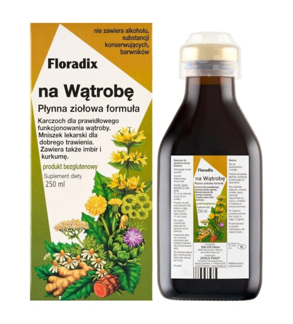 FLORADIX na Wątrobę płynna ziołowa formuła 250ml