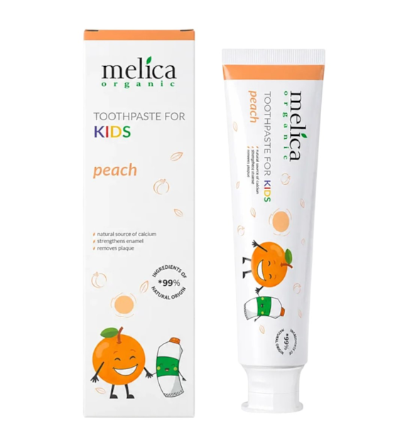 MELICA Pasta do zębów dla dzieci brzoskwiniowa bez fluoru 100ml