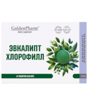 GOLDEN PHARM Eukaliptus + chlorofil 24 tabletek do ssania