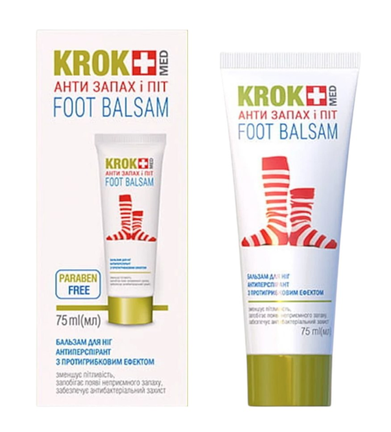 KROKMED Balsam Antyperspirant na przykry zapach i pocenie stóp 75ml GOLDEN PHARM