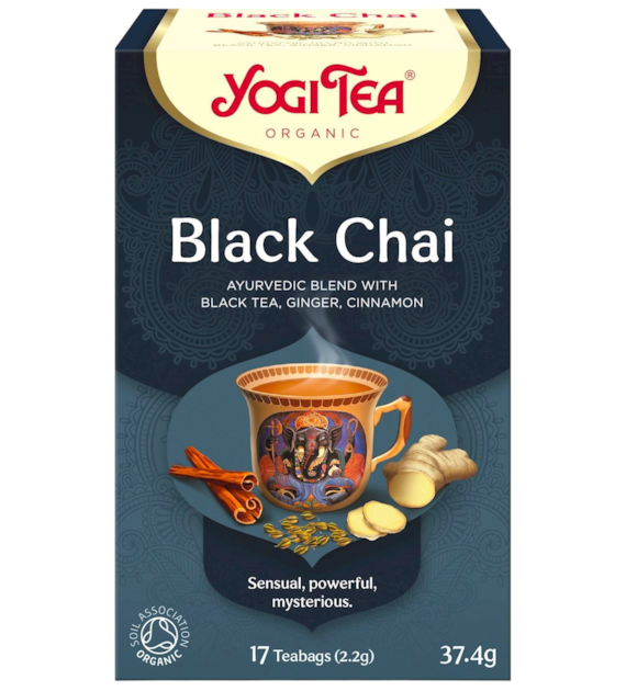 YOGI TEA Herbata Black Chai - czarna z imbirem i cynamonem BIO 17*2,2g