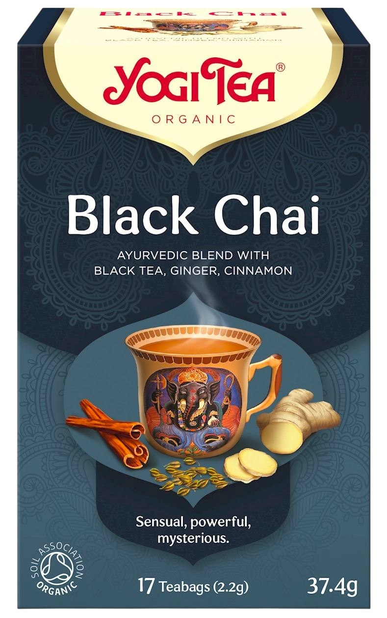 YOGI TEA Herbata Black Chai - czarna z imbirem i cynamonem BIO 17*2,2g