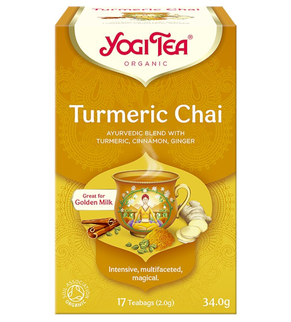 YOGI TEA Herbatka Turmeric Chai z kurkumą BIO 17*2g