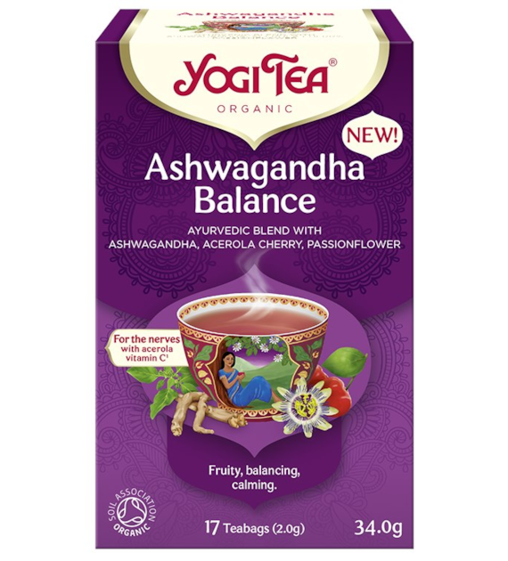 YOGI TEA Herbatka Ashwagandha Balance - ajurwedyjska równowaga BIO 17*2g