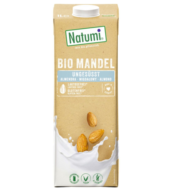NATUMI Napój migdałowy bez dodatku cukru bezglutenowy BIO 1L