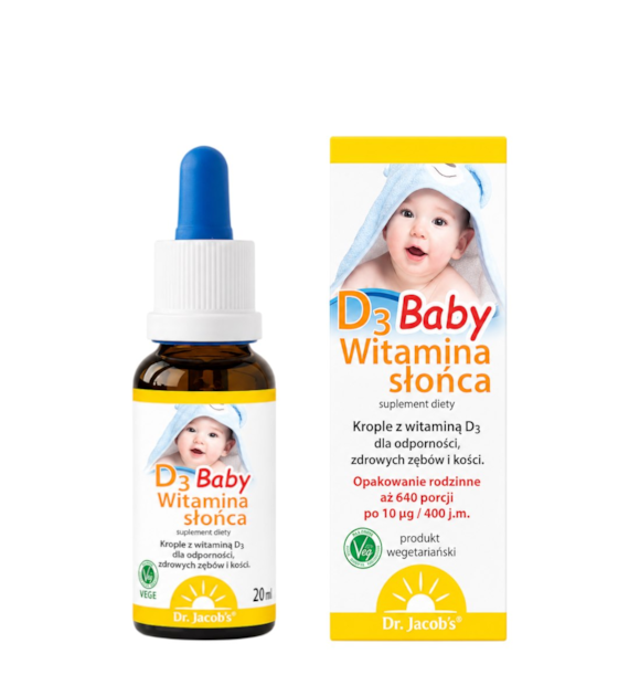 DR. JACOB'S Witamina słońca D3 Baby w kroplach 20ml